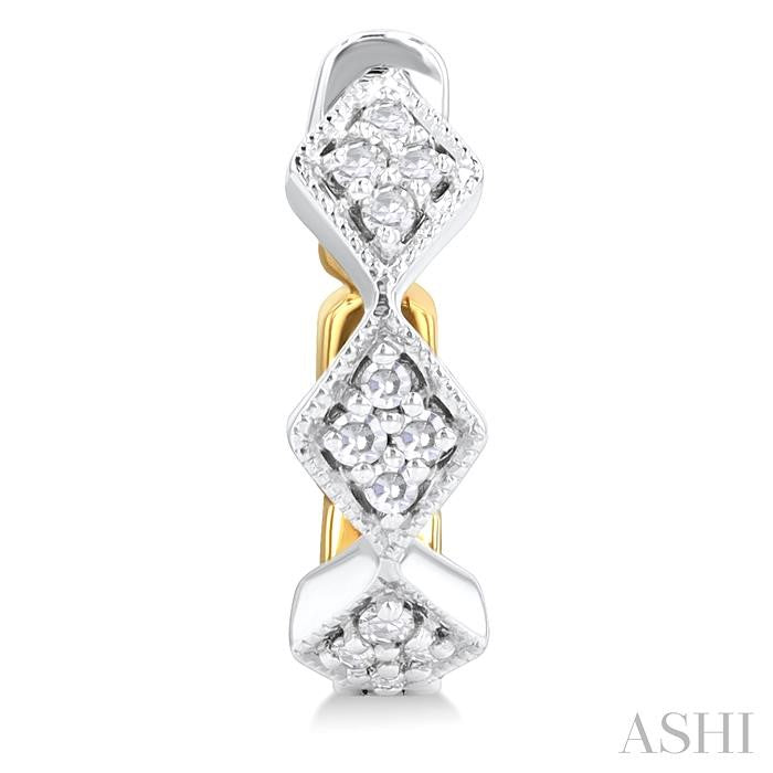 ASHI Reversible Petite Diamond Huggie Fashion Earrings 676W7PPTSERWY