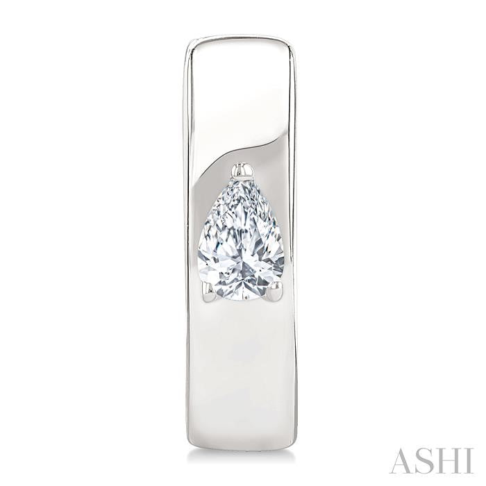 ASHI Pear Shape Petite Prong Diamond Huggie Earrings 676X8PPTGERWG-PR