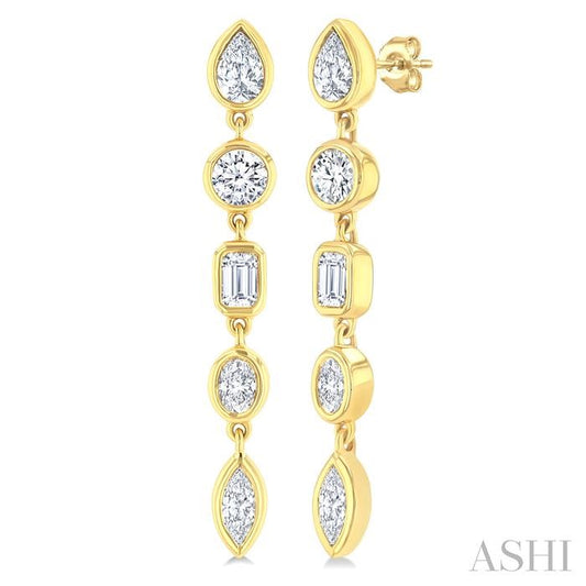 ASHI Mixed Shape Diamond Fashion Earrings 678E1PPFGERYG