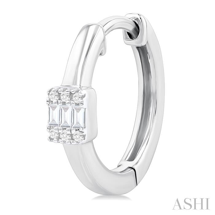 ASHI Fusion Petite Diamond Fashion Huggie Earrings 679W8PPTGERWG