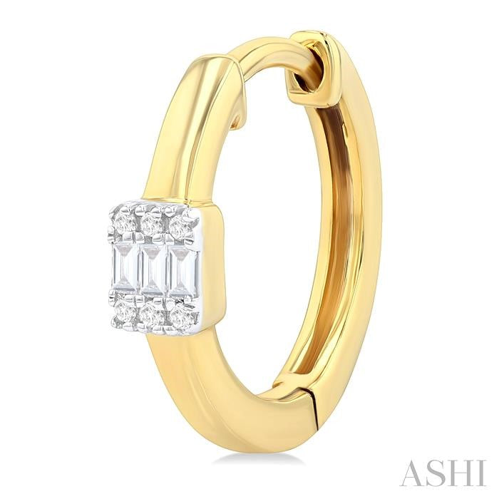 ASHI Fusion Petite Diamond Fashion Huggie Earrings 679W8PPTGERYG