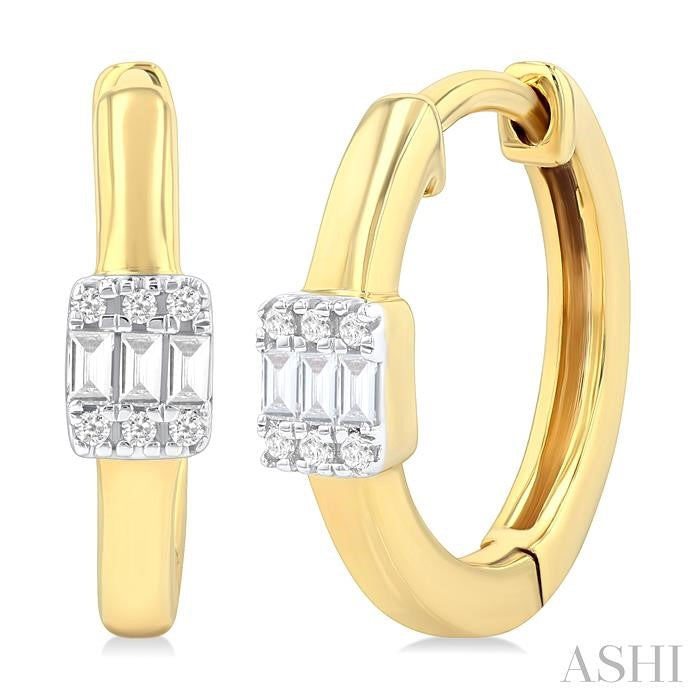 ASHI Fusion Petite Diamond Fashion Huggie Earrings 679W8PPTGERYG