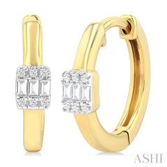 ASHI Fusion Petite Diamond Fashion Huggie Earrings 679W8PPTGERYG