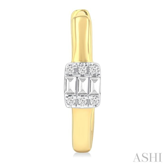 ASHI Fusion Petite Diamond Fashion Huggie Earrings 679W8PPTGERYG