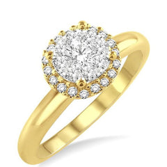 Parkplace Jewelers Round Shape Halo Lovebright Essential Diamond Engagement Ring 19315PPFGYW-LE