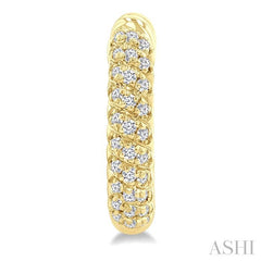 ASHI Twisted Petite Diamond Huggie Fashion Earrings 680W7PPTSERYG