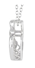 Parkplace Jewelers Silver Heart Shape Mom & Child Emotion Diamond Pendant 80139PPSXSLPD