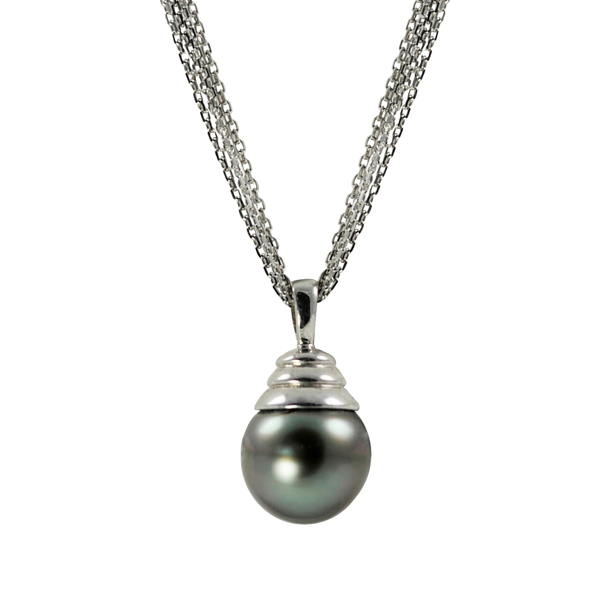 Parkplace Pearls Sterling Silver Tahitian Pearl Pendant 682096/18