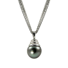 Parkplace Pearls Sterling Silver Tahitian Pearl Pendant 682096/18