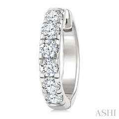 ASHI Round Shape Diamond Hoop Earrings 68210PPFGERWG-1.5