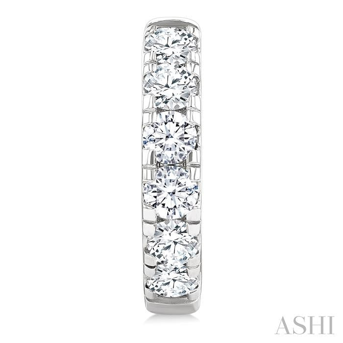 ASHI Round Shape Diamond Hoop Earrings 68210PPFGERWG-1.5