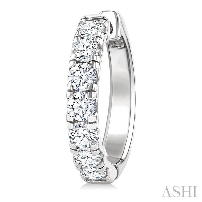 ASHI Round Shape Diamond Hoop Earrings 68210PPFGERWG-2.0