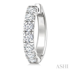 ASHI Round Shape Diamond Hoop Earrings 68210PPFGERWG-2.0