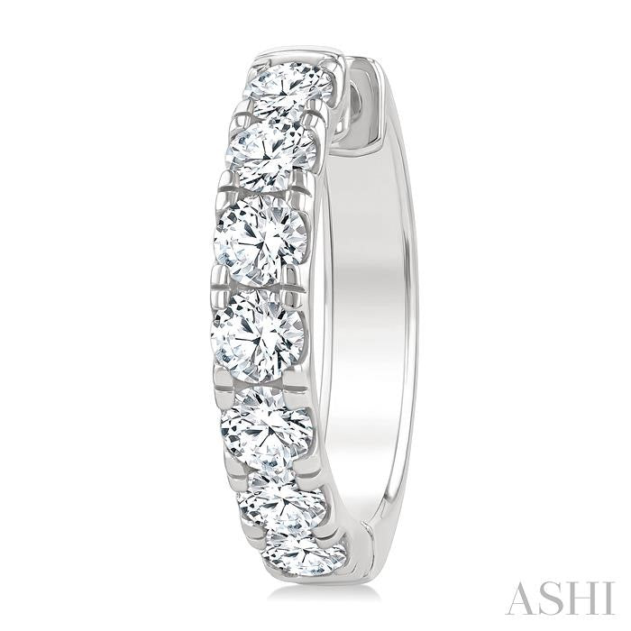 ASHI Round Shape Diamond Hoop Earrings 68210PPFGERWG-2.5