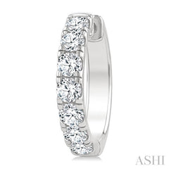 ASHI Round Shape Diamond Hoop Earrings 68210PPFGERWG-2.5