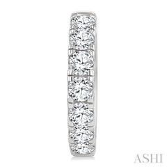 ASHI Round Shape Diamond Hoop Earrings 68210PPFGERWG-2.5