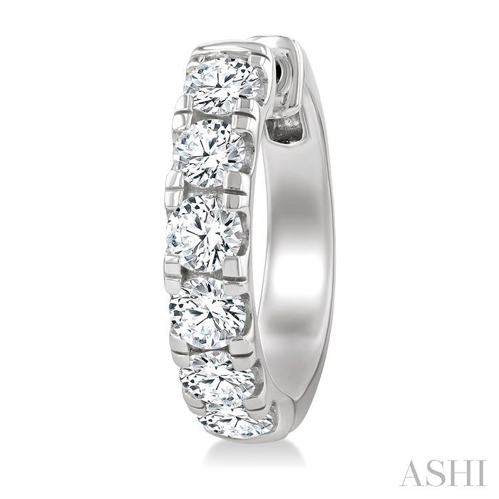 ASHI Round Shape Diamond Hoop Earrings 68210PPFGERWG-3.0