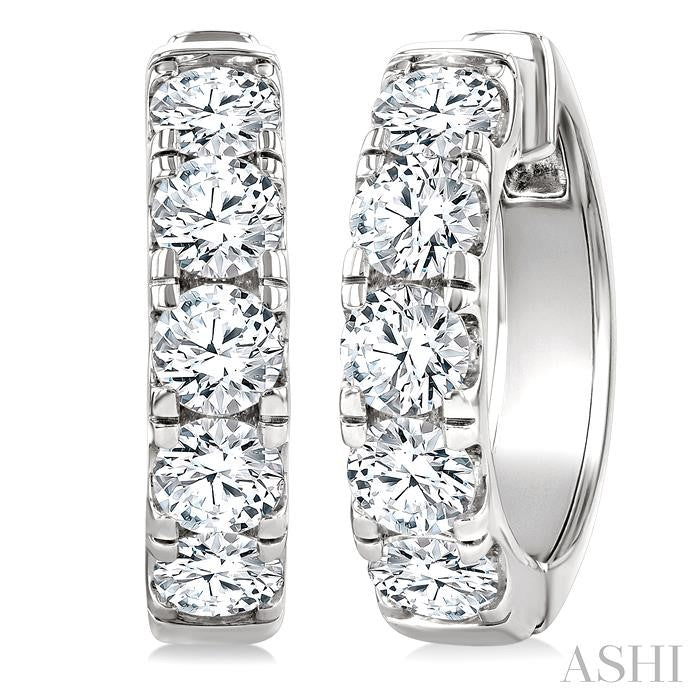 ASHI Round Shape Diamond Hoop Earrings 68210PPFGERWG-4.0