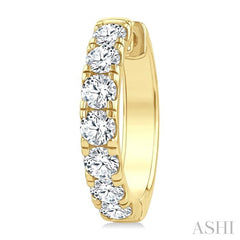 ASHI Round Shape Diamond Hoop Earrings 68210PPFGERYG-2.5
