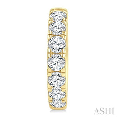 ASHI Round Shape Diamond Hoop Earrings 68210PPFGERYG-2.5