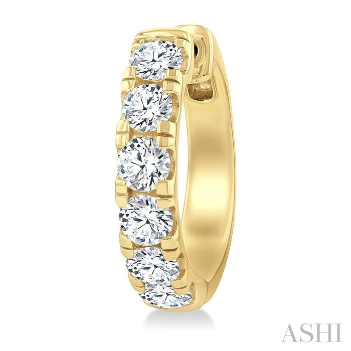 ASHI Round Shape Diamond Hoop Earrings 68210PPFGERYG-3.0