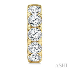 ASHI Round Shape Diamond Hoop Earrings 68210PPFGERYG-5.0