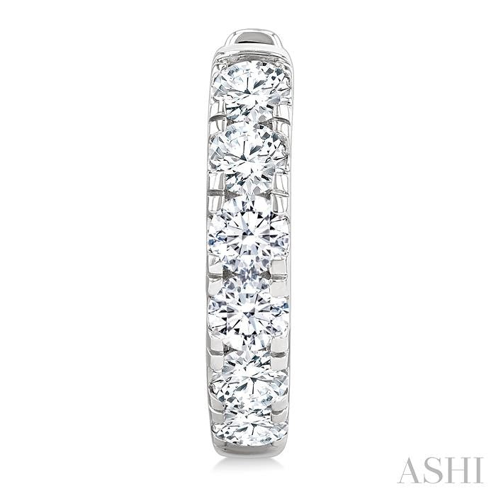 ASHI Round Shape Diamond Hoop Earrings 68211PPFGERWG
