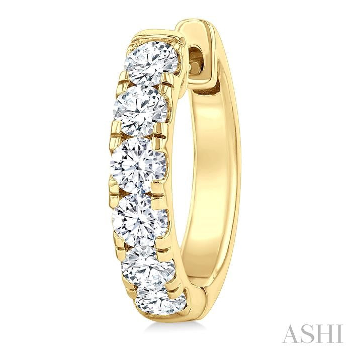 ASHI Round Shape Diamond Hoop Earrings 68211PPFGERYG