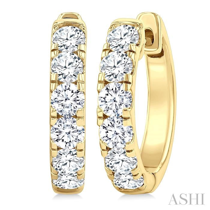 ASHI Round Shape Diamond Hoop Earrings 68211PPFGERYG