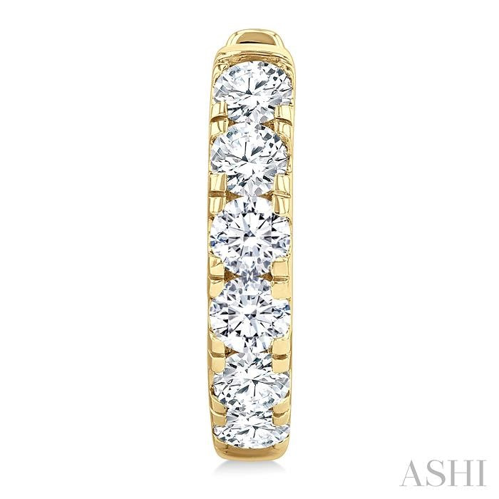 ASHI Round Shape Diamond Hoop Earrings 68211PPFGERYG