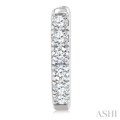 ASHI Round Shape Diamond Hoop Earrings 68213PPFGERWG