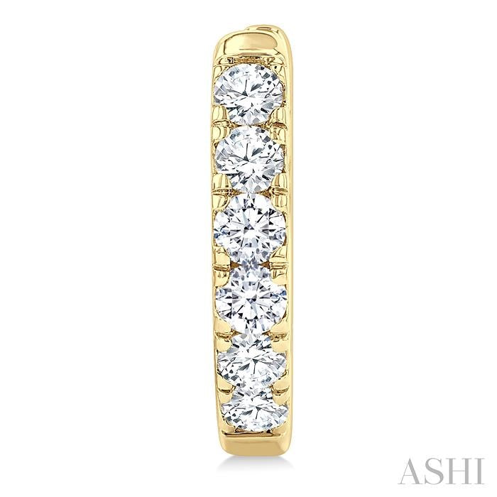 ASHI Round Shape Diamond Hoop Earrings 68213PPFGERYG