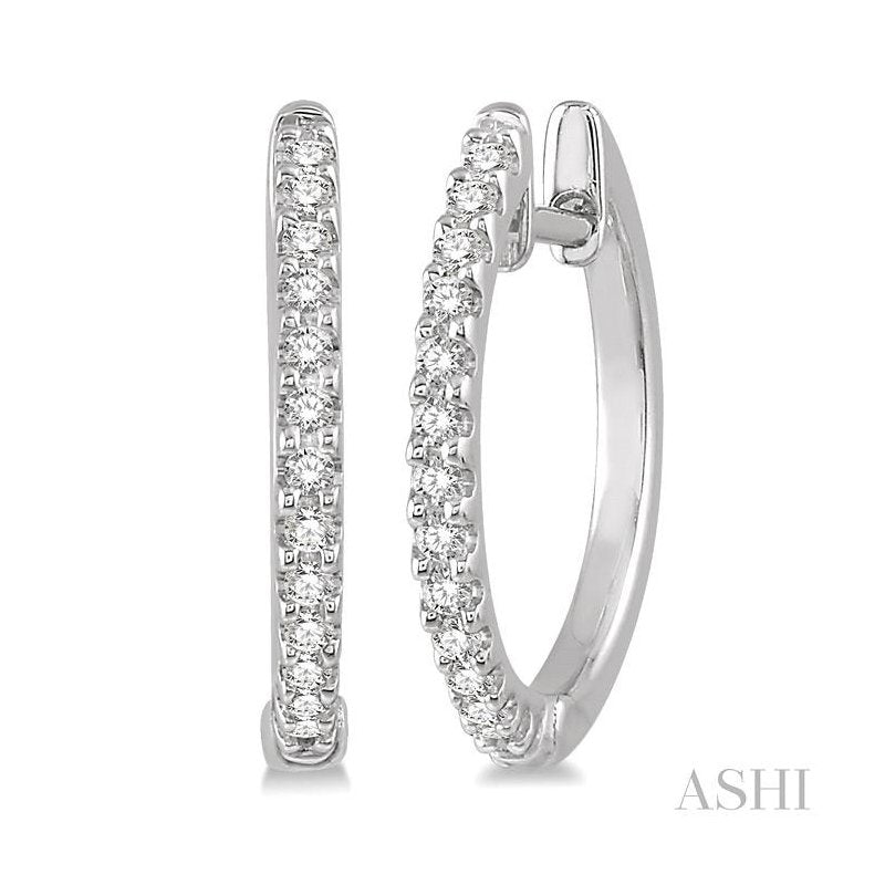 ASHI Diamond Hoop Earrings 635A7PPTSERWG