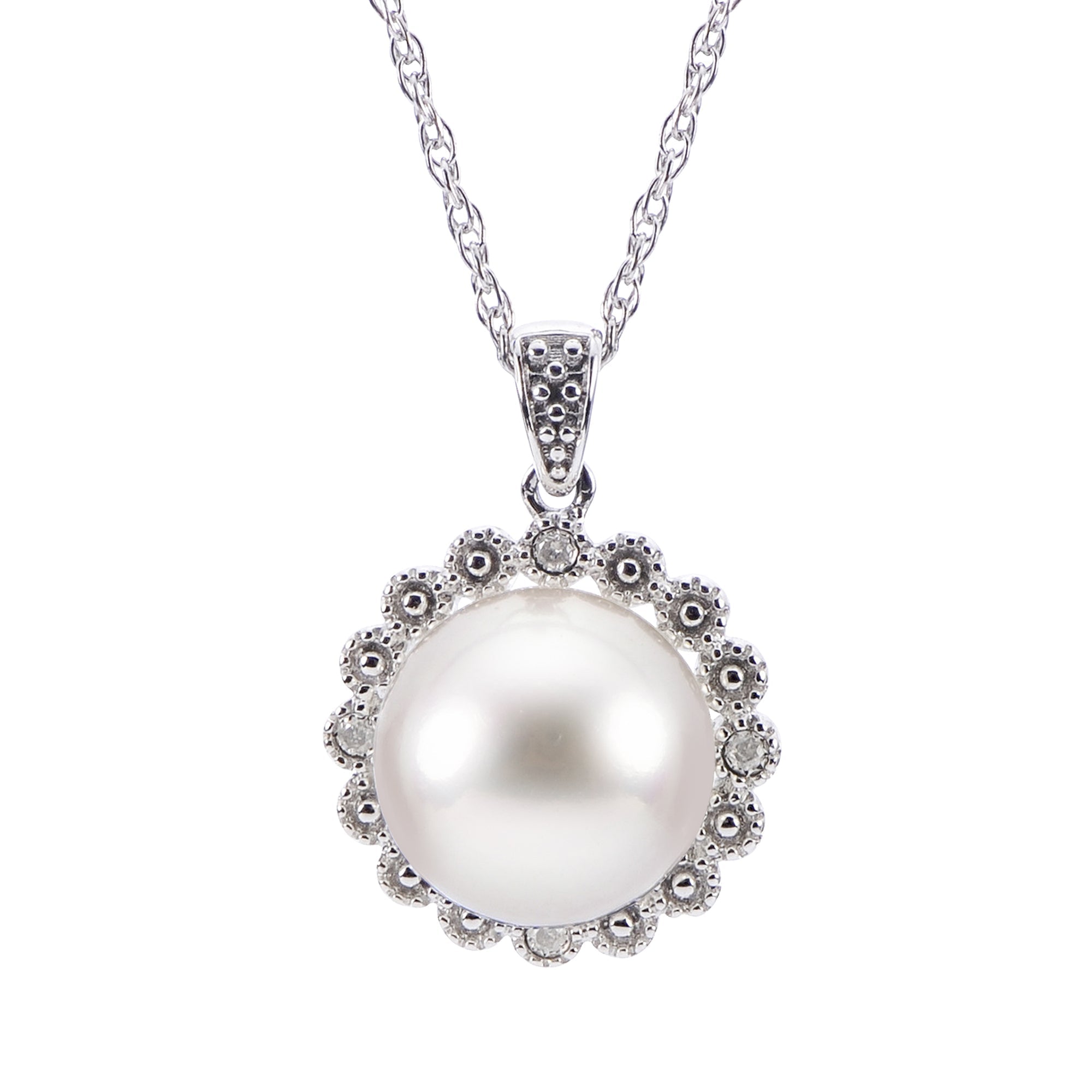 Parkplace Pearls Sterling Silver Freshwater Pearl Pendant 683786/18