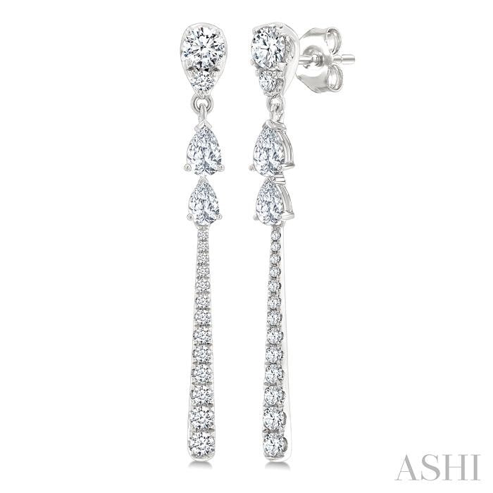 ASHI Diamond Fashion Long Earrings 683E2PPFGERWG