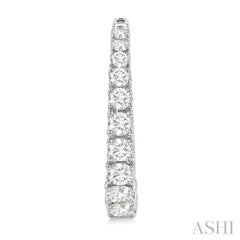 ASHI Graduated Diamond Fashion Hoop Earrings 683V0PPFGERWG-1.50