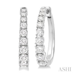 ASHI Graduated Diamond Fashion Hoop Earrings 683V1PPFGERWG