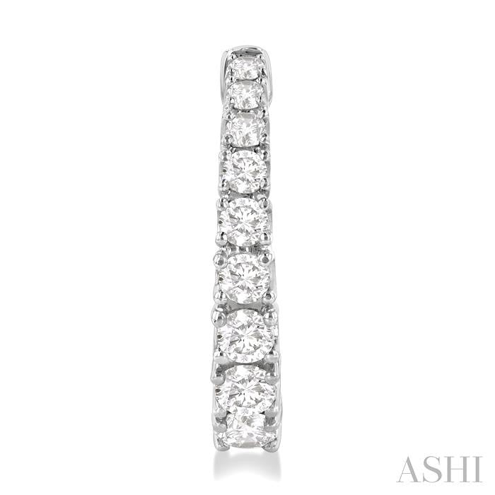 ASHI Graduated Diamond Fashion Hoop Earrings 683V1PPFGERWG