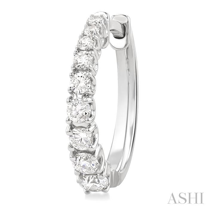 ASHI Graduated Diamond Fashion Hoop Earrings 683V2PPFGERWG
