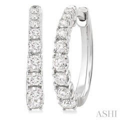 ASHI Graduated Diamond Fashion Hoop Earrings 683V2PPFGERWG
