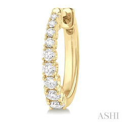 ASHI Graduated Diamond Fashion Hoop Earrings 683V3PPFGERYG