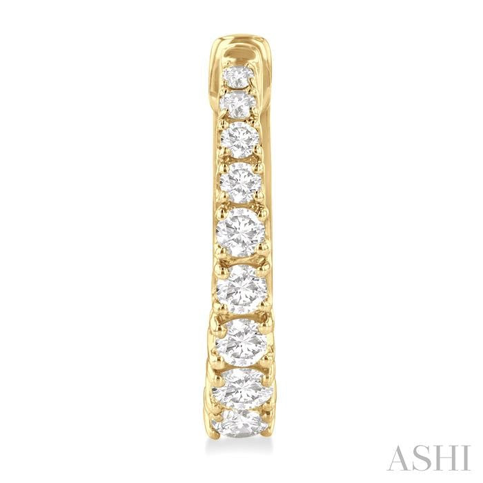 ASHI Graduated Diamond Fashion Hoop Earrings 683V3PPFGERYG
