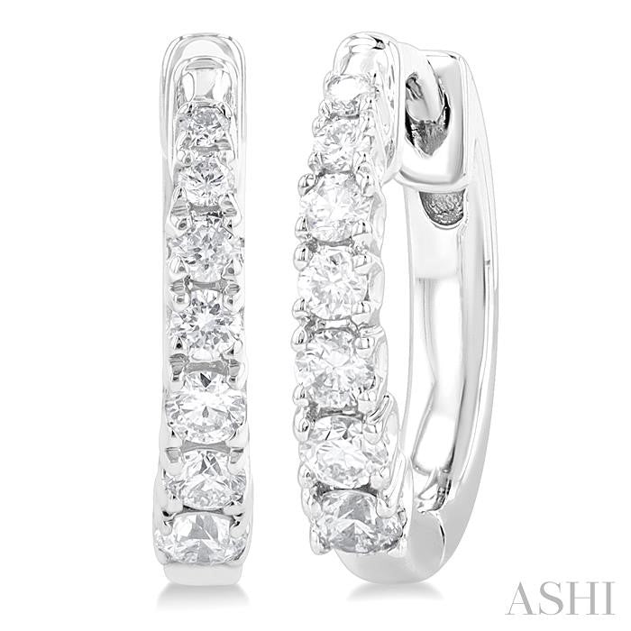 ASHI Graduated Petite Diamond Huggie Fashion Earrings 683V6PPTGERWG