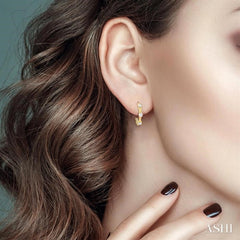 ASHI Petite Diamond Fashion Bamboo Half Hoop Earrings 683W8PPTGERYG