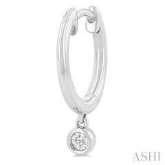 ASHI Bezel Set Petite Diamond Huggie Fashion Earrings 684V8PPTGERWG