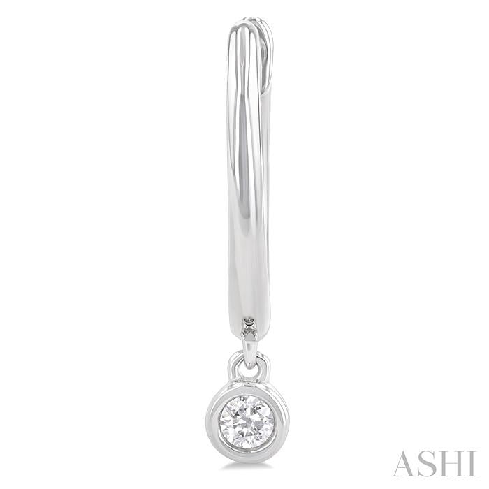 ASHI Bezel Set Petite Diamond Huggie Fashion Earrings 684V8PPTGERWG