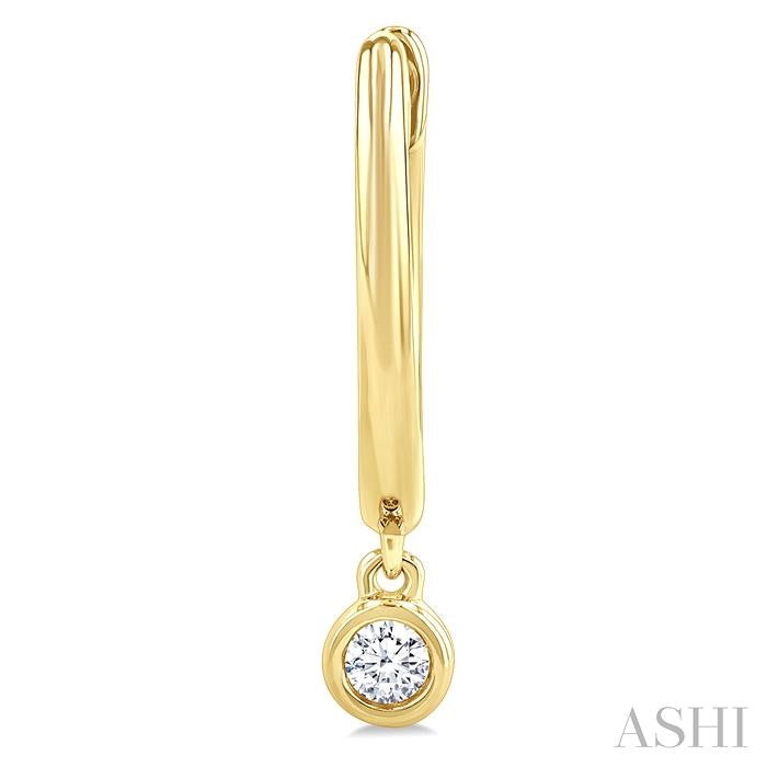ASHI Bezel Set Petite Diamond Huggie Fashion Earrings 684V8PPTGERYG