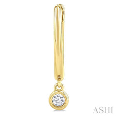 ASHI Bezel Set Petite Diamond Huggie Fashion Earrings 684V8PPTGERYG