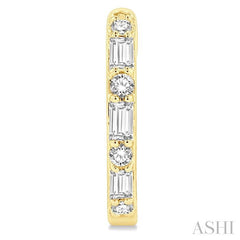 ASHI Baguette Petite Diamond Fashion Huggie Earrings 685V6PPTGERYG
