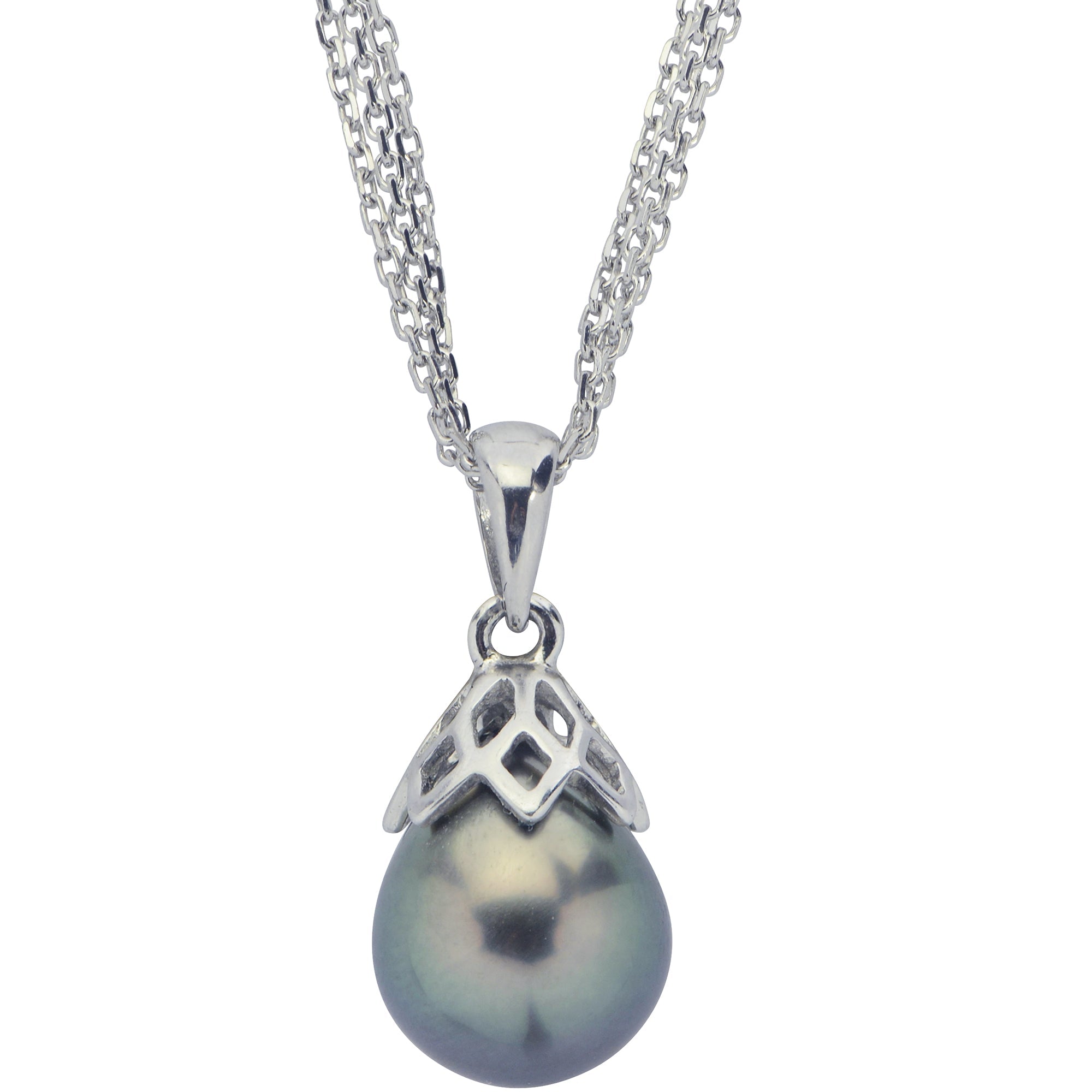 Parkplace Pearls Sterling Silver Tahitian Pearl Pendant 688087/B18